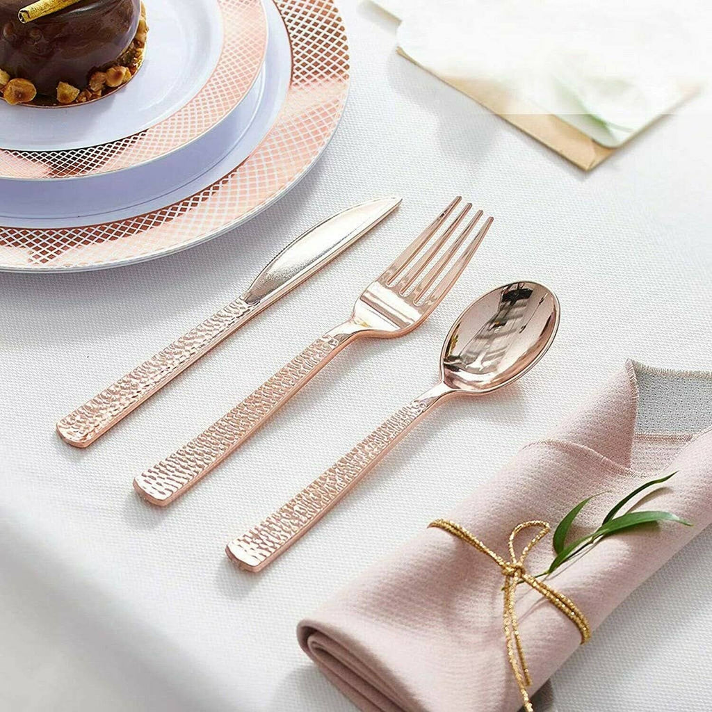 Rose Gold Silverware Disposable Flatware G67787