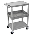 Gray Flat Top/Bottom & Tub Middle Shelf Cart H827