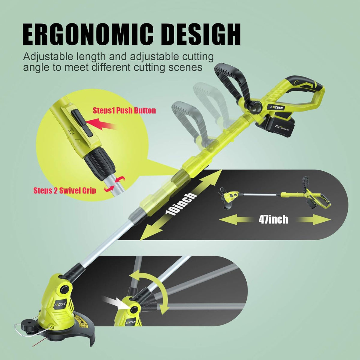 Cordless String Trimmer/Edger with 4.0Ah Battery X182527