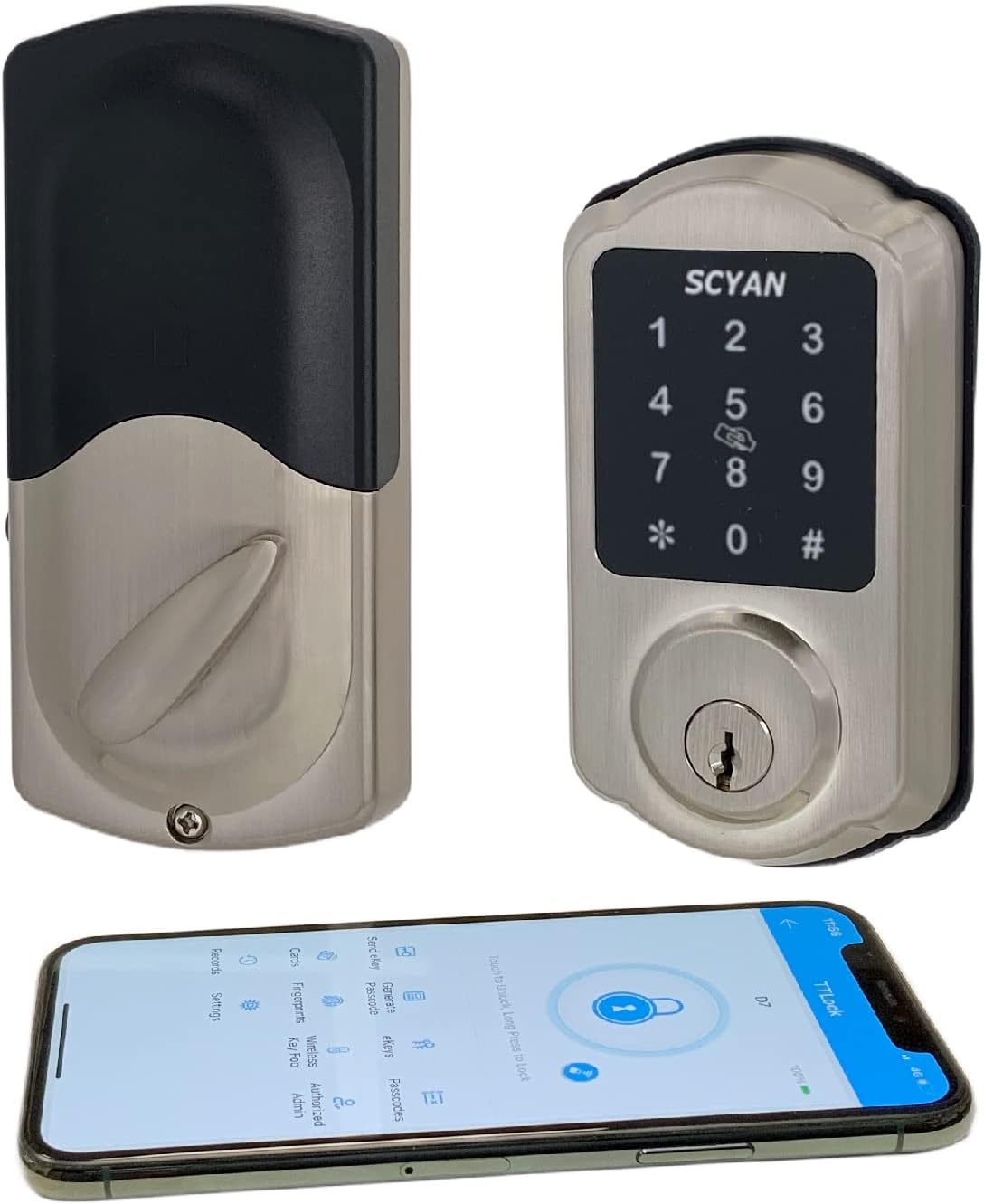 Aged Bronze Smart Deadbolt Lock with Touchscreen Keypad D2946