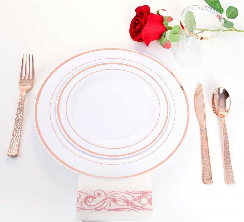 Rose Gold Silverware Disposable Flatware G67787