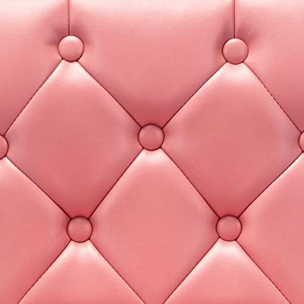 Red PU Leather Swivel Barstools Set of 2 U69239