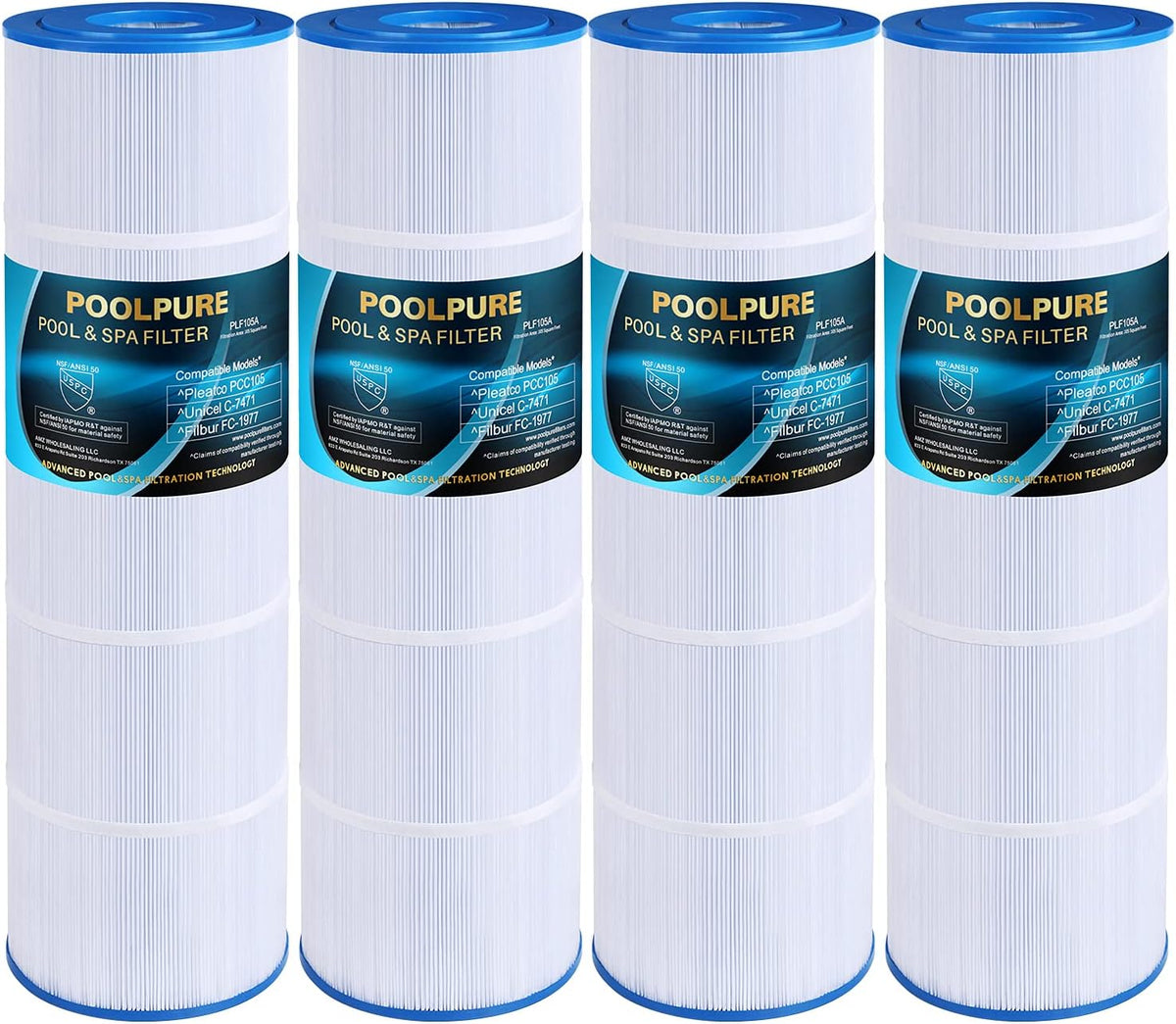 Pack of 4 Pool Filter Cartridge C979