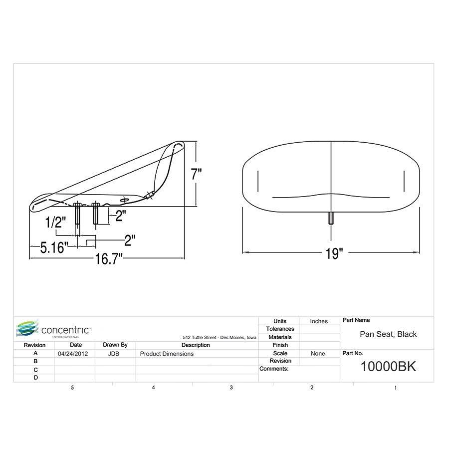 Black Universal Pan Seat E643198