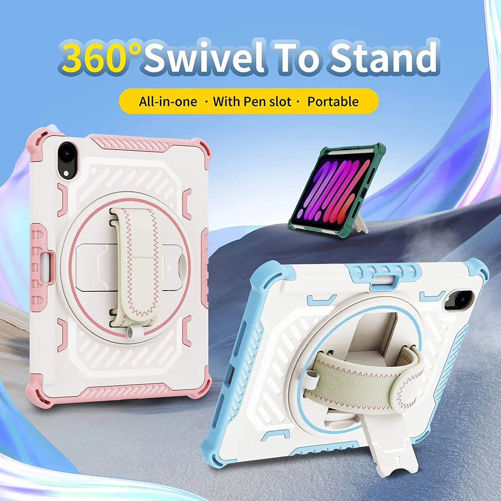 Heavy Duty Protective Case for iPad 10.9 Inch with Rotating Hand Strap & Stand H7613