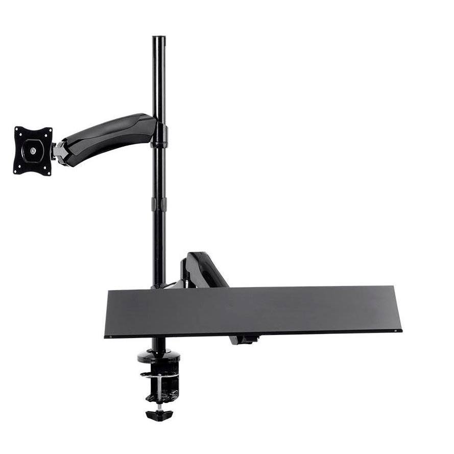 Sit-Stand Articulating Monitor and Keyboard Workstation X74183