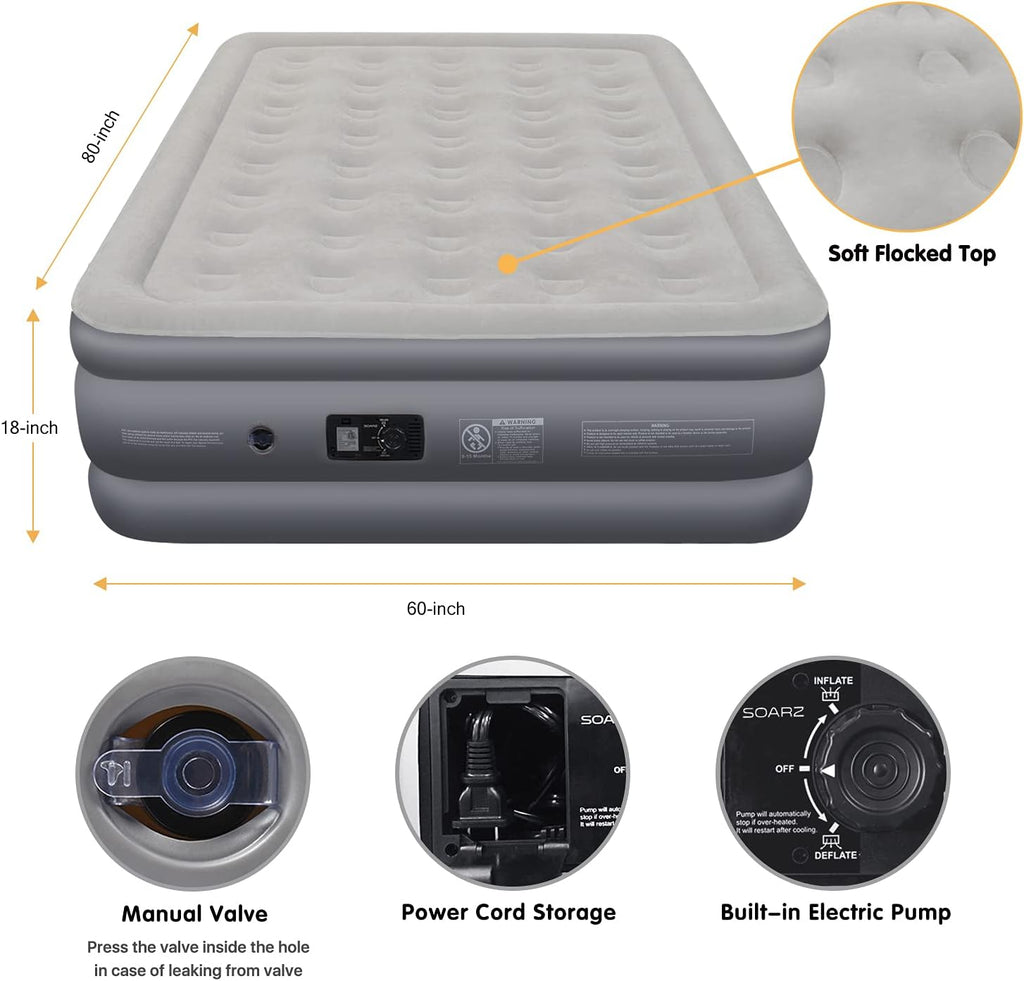 Queen Air Mattress with Built-in Pump Y17838