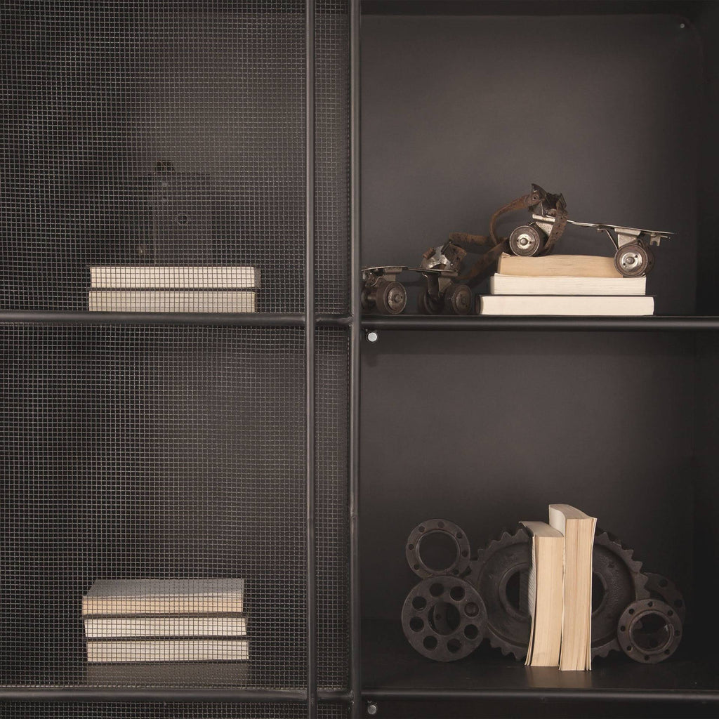 Black Matte Industrial Resin Bookend A571