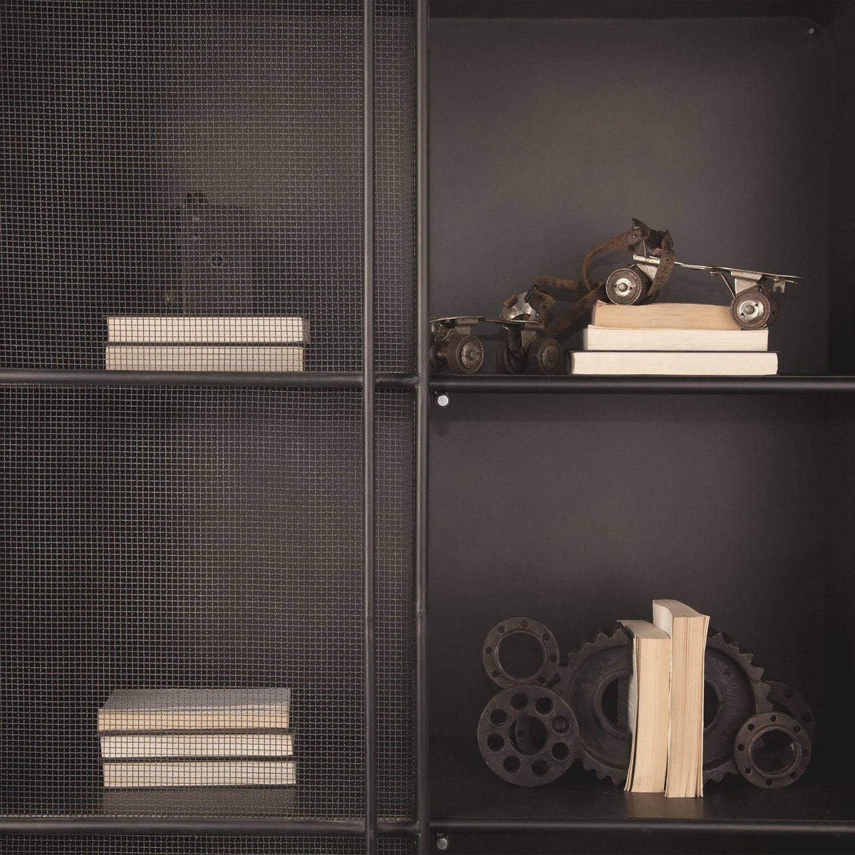 Black Matte Industrial Resin Bookend A571
