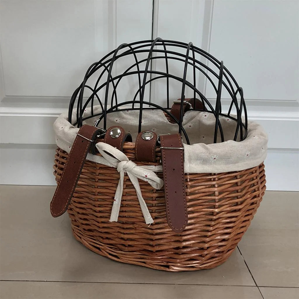 Wicker Front Handlebar Bike Basket R7731