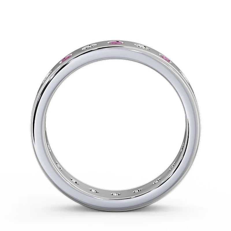 14K White Gold Eternity Band W460