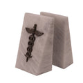 White Marble Bookends X12572