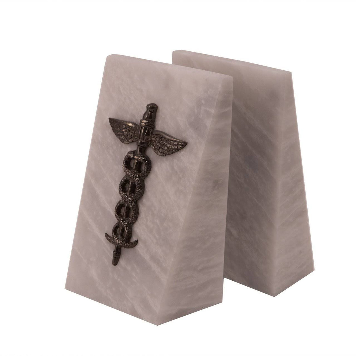 White Marble Bookends X12572