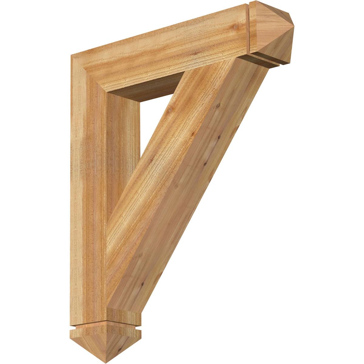 Traditional Arts & Crafts Rough Sawn Western Red Cedar Bracket W17359