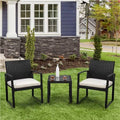Black 3 Piece Patio Bistro Set X917367