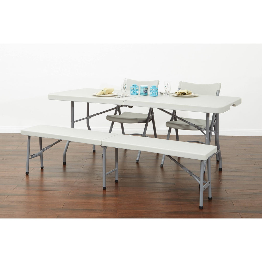White Folding Resin Chair - 4 count R6732
