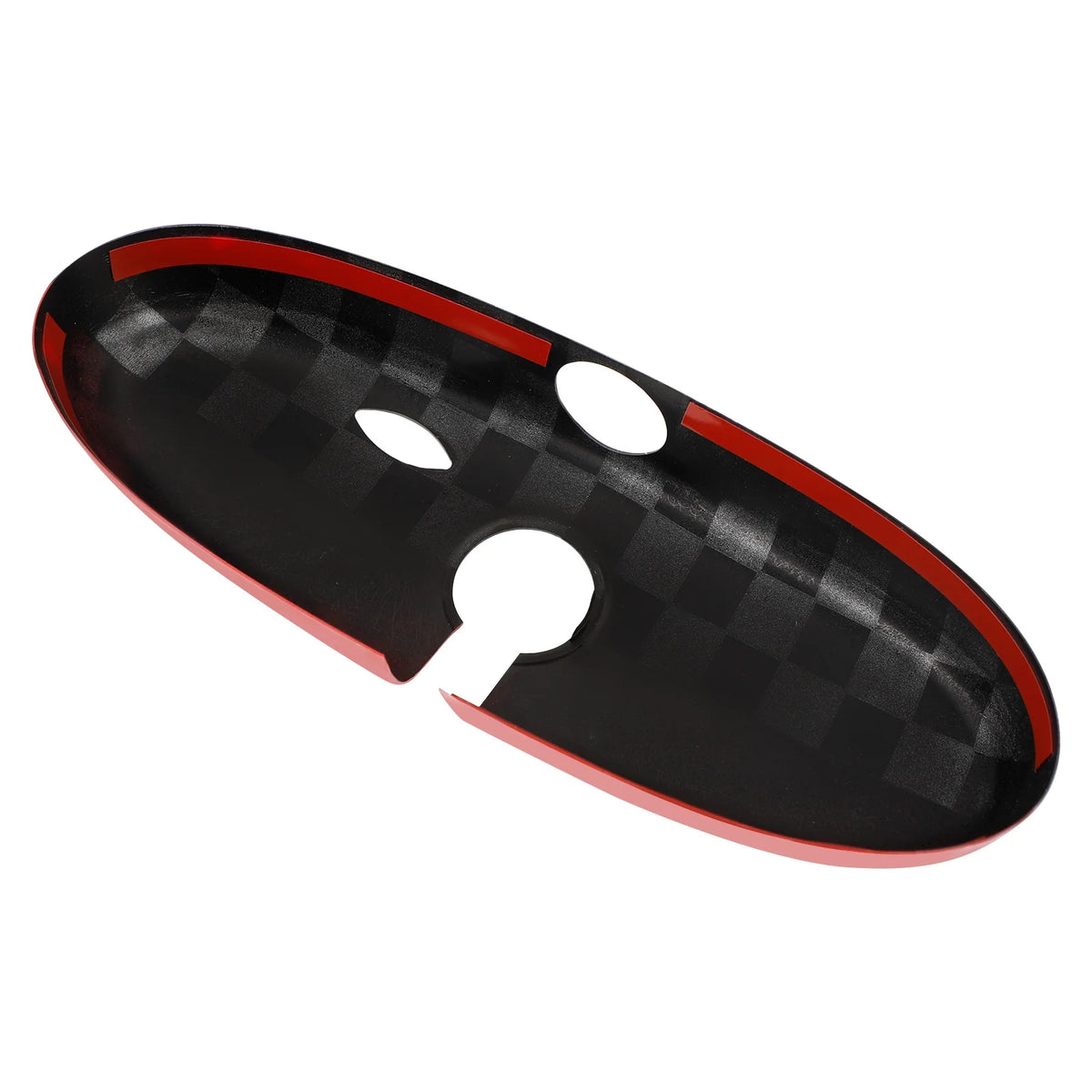 Black/Grey Checkered Rear View Mirror Cover F40867