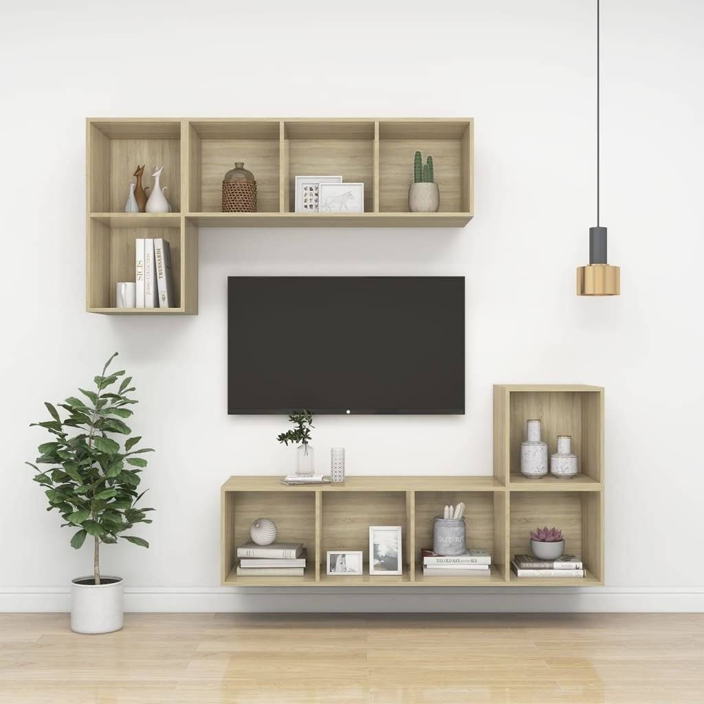 Sonoma Oak Wall-Mounted TV Cabinet Chipboard O6778