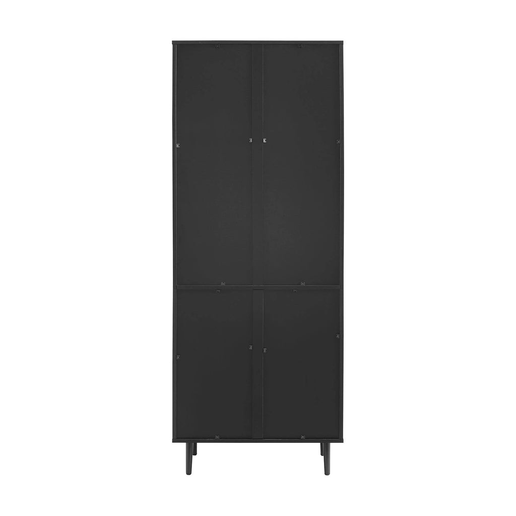 White Acorn Bookmatch Storage Cabinet U523