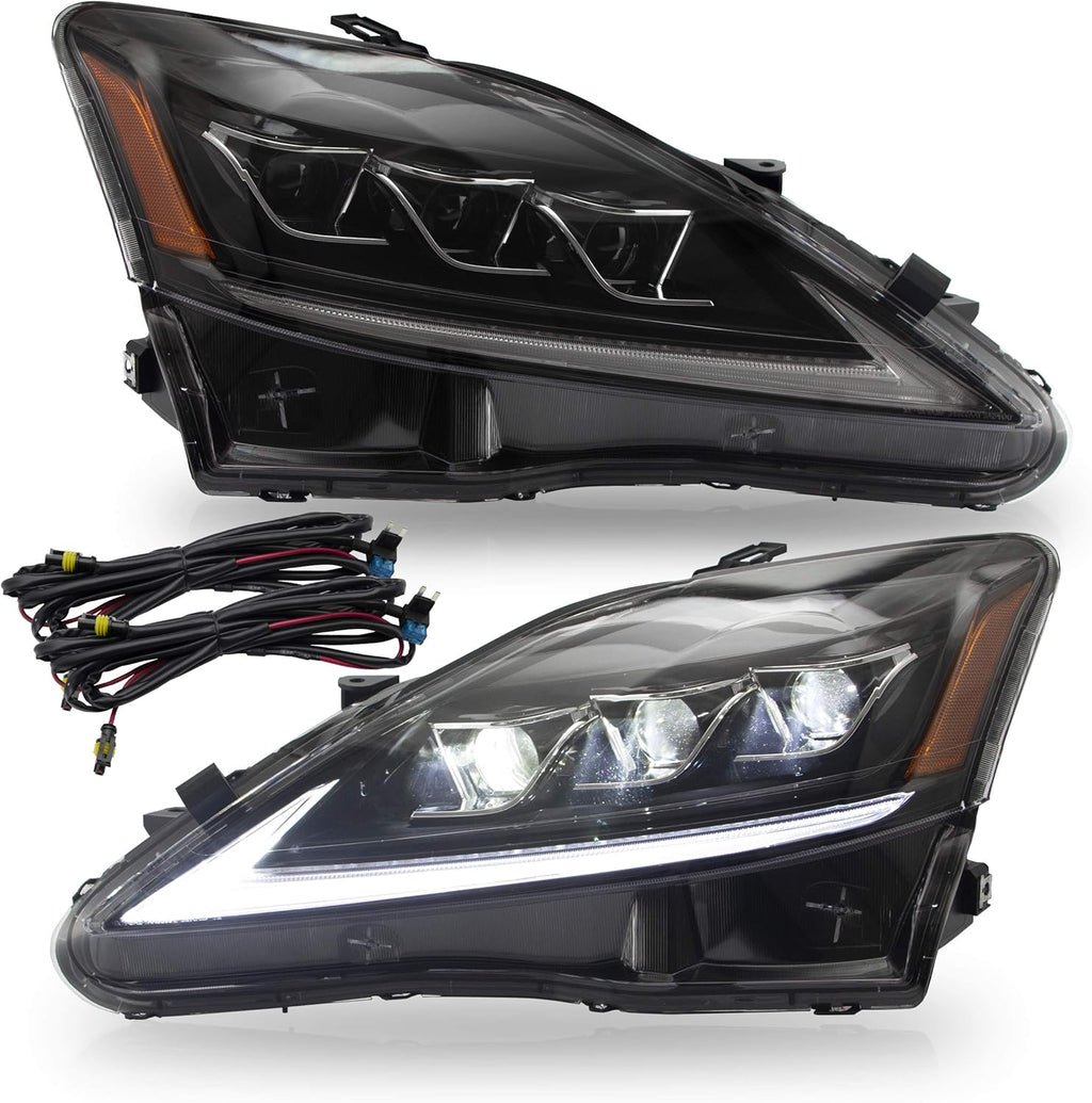 Headlight Assembly with Sequential Turn Signal, Full LED Light V205110