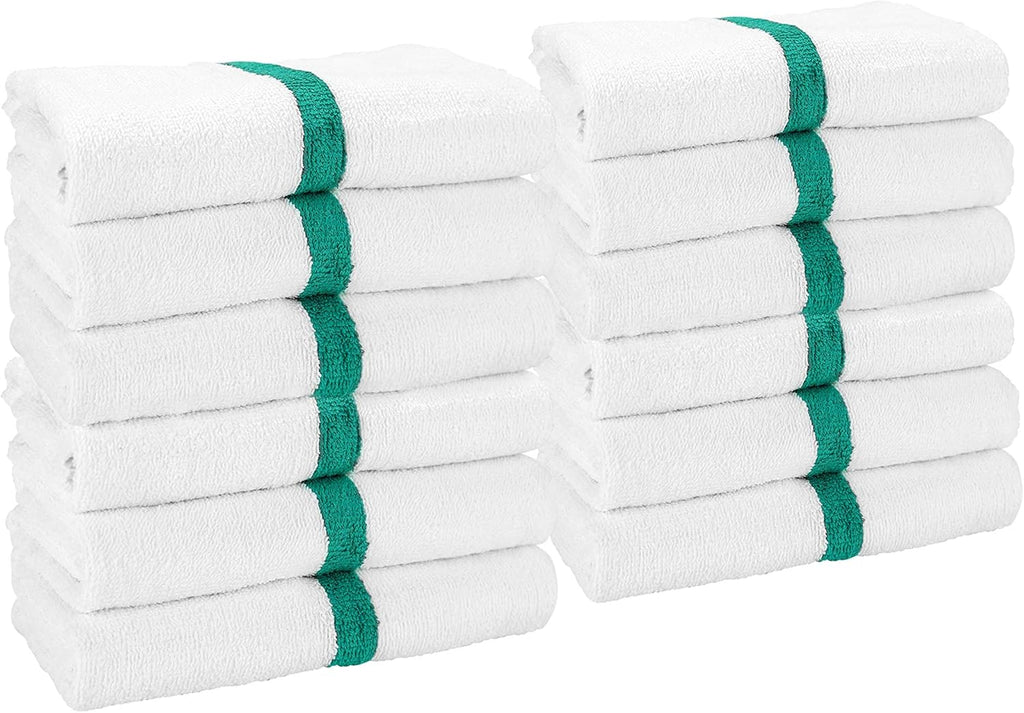 Pink Center Stripe Bath Towels, 22x44, 60 Bulk Case Pack O50563