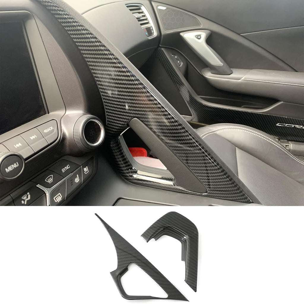 Carbon Fiber Central Control Armrest Cover Trim for 2014-2019 Chevrolet Corvette C7 O895456