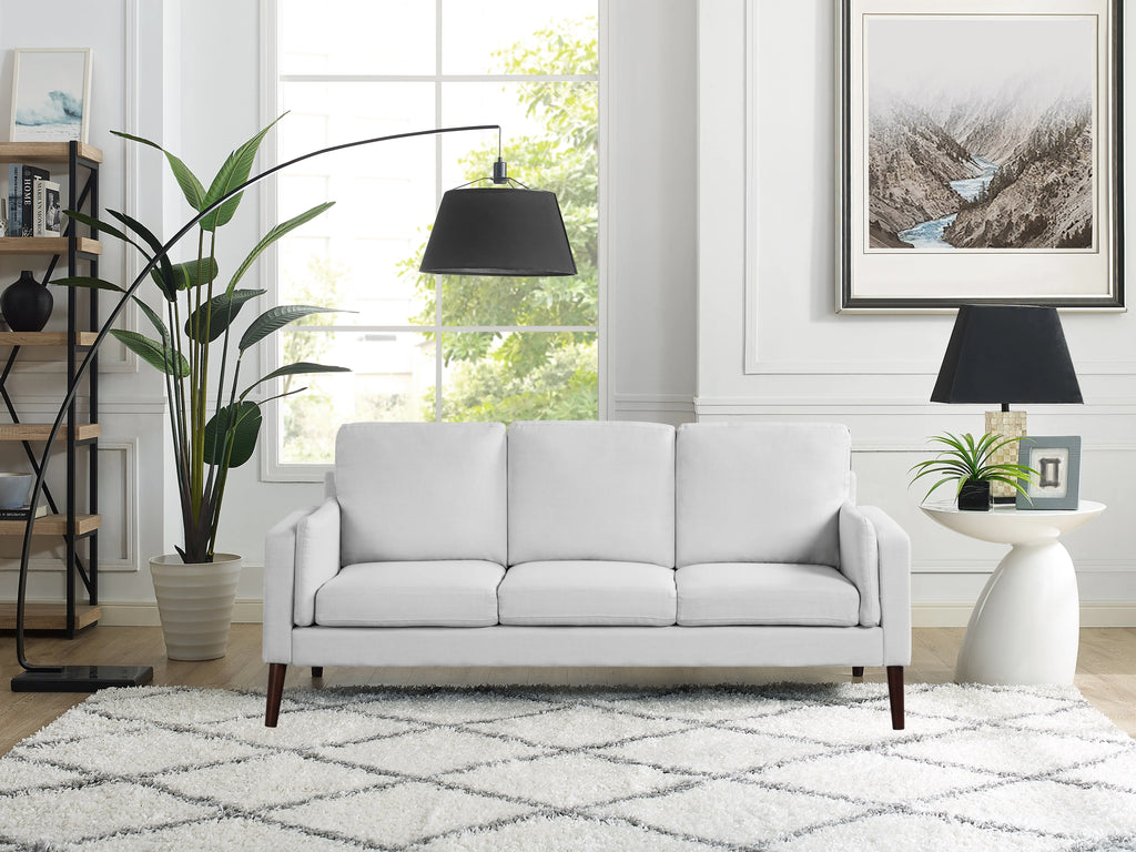 Gray Upholstery Sofa with Side Pocket and USB Power V670047