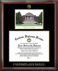 Gold Embossed Diploma Frame with Campus Images Lithograph X391