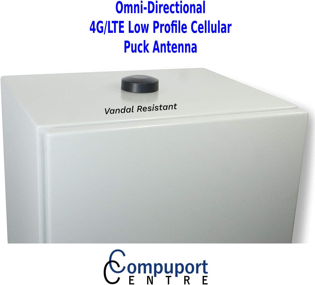 4G LTE Omni Puck Antenna with 3' Dual Diversity SMA Male Connector Cables, Pack of 2 T993