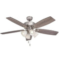 52 inch Brushed Nickel LED Indoor Ceiling Fan with Light Kit A418