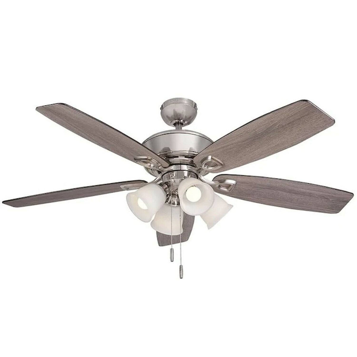52 inch Brushed Nickel LED Indoor Ceiling Fan with Light Kit A418