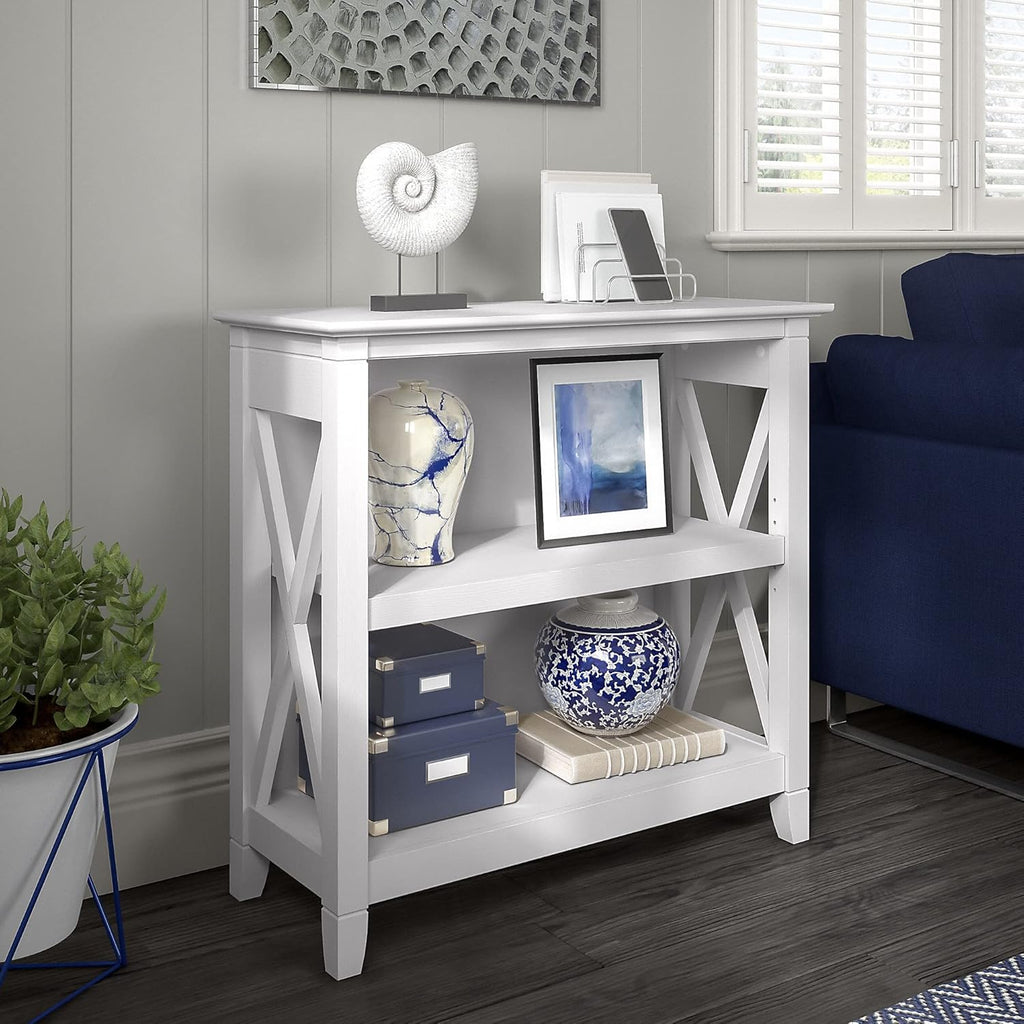 Pure White Oak 2 Shelf Bookcase V52691