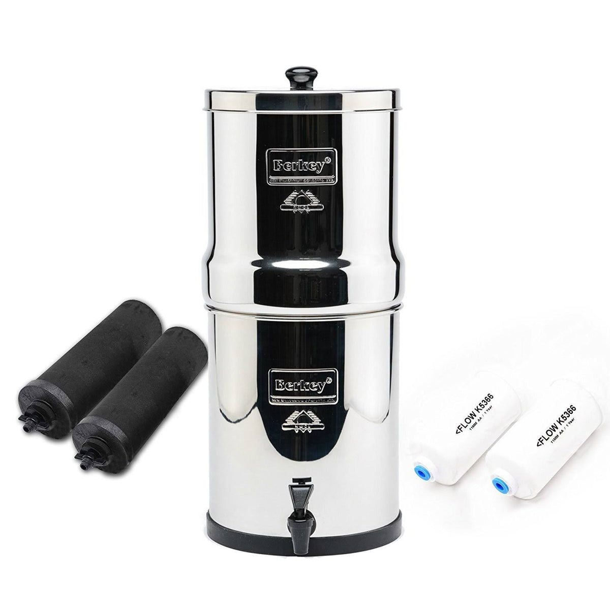 Travel Water Filter with 2 Black Filters U985