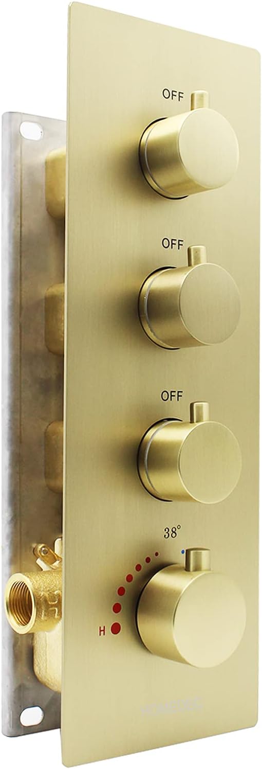 Brushed Nickel Thermostatic Shower Diverter Mixer Valve V14589