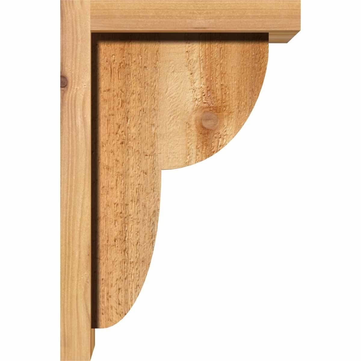 Rough Sawn Corbel with Backplate, Western Red Cedar J5246
