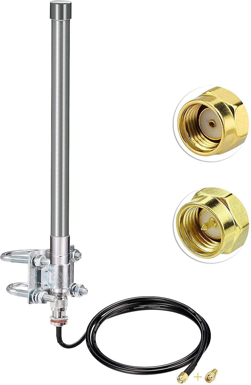 31.5inch 5.8 dBi 915MHz Lora Antenna with 10ft Low Loss Cable Pack of 2 M95549