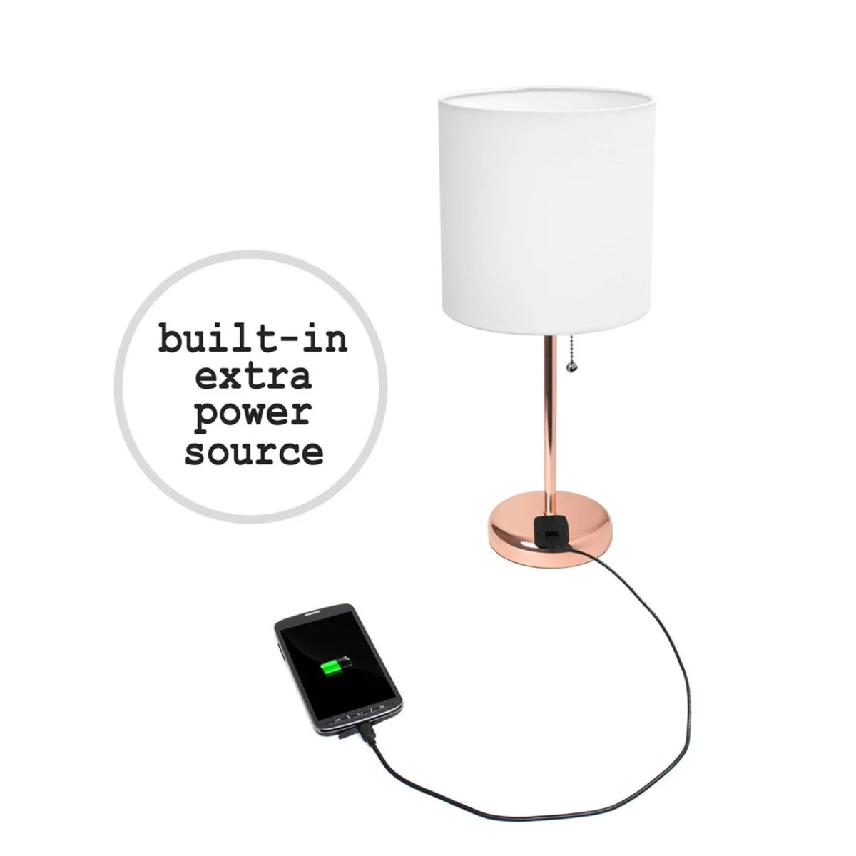 Pink Stick Lamp with Fabric Shade S426