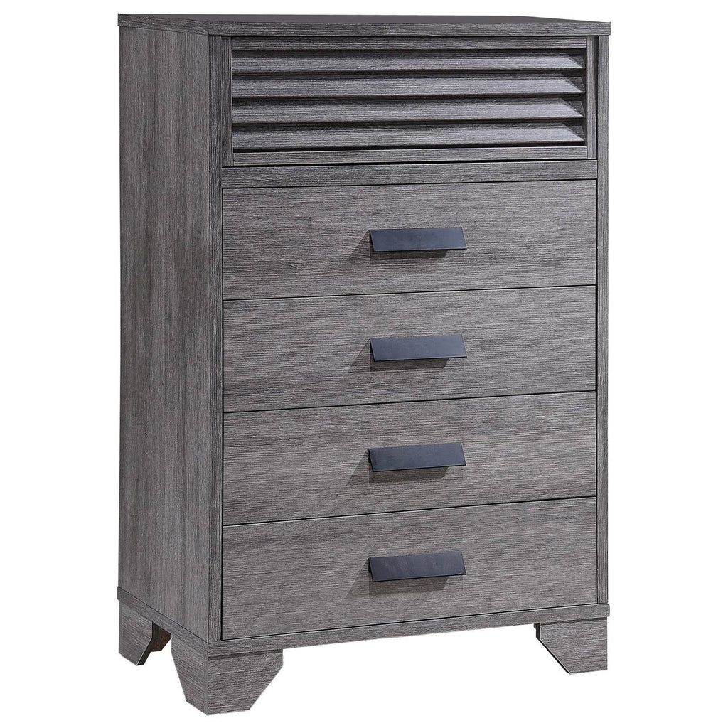 Weathered Grey 5 Drawers Chest T985725