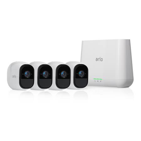 Certified Pre-owned Security Camera System with Siren, 4 Rechargeable Wire-Free 720p HD Cameras B779