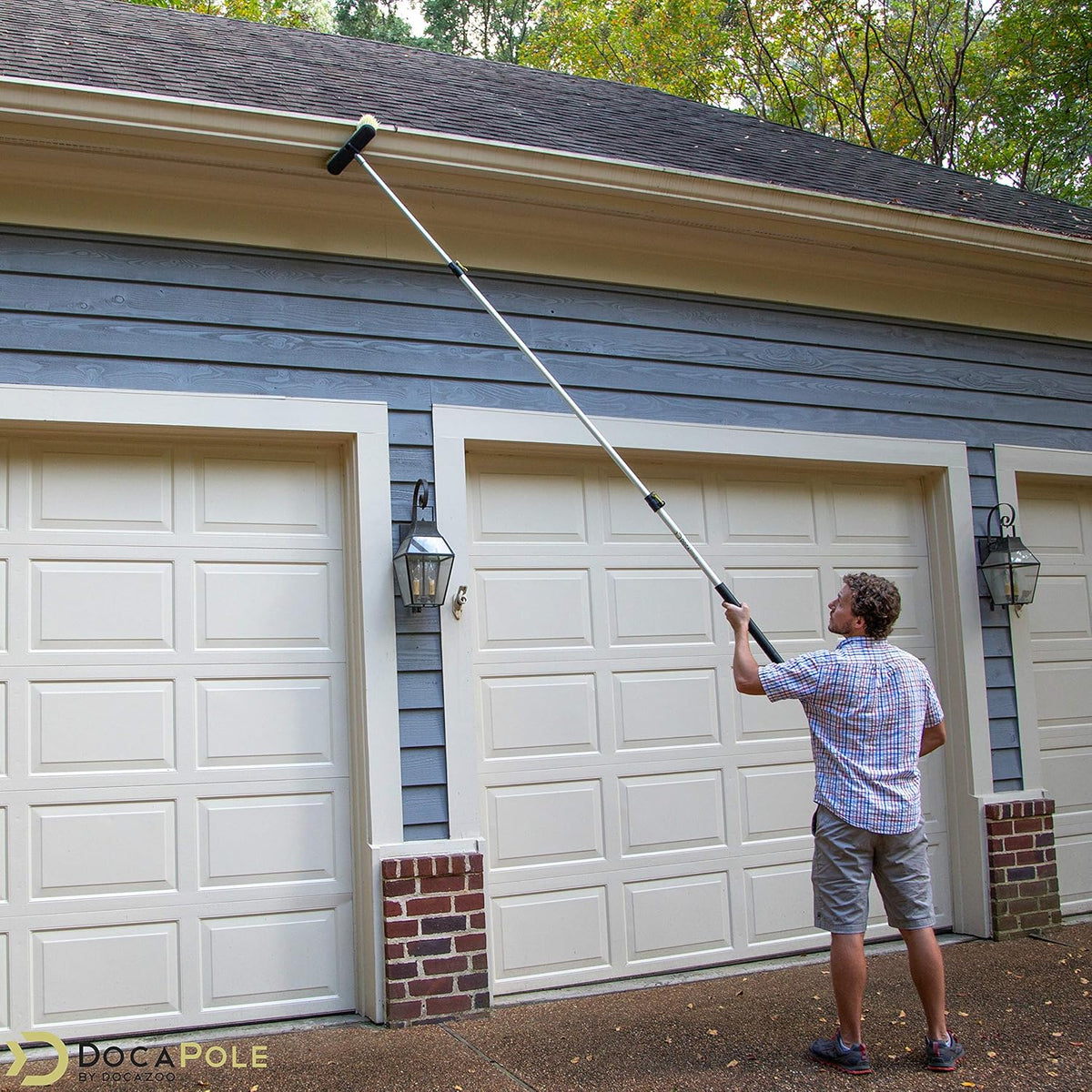 Deck Brush with 6-24 Foot Extension Pole, Pack of 2 H436329