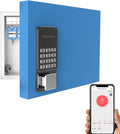 Key Lock Box with 16 Keys, Metal Key Cabinet Wall Mount, Digital Combination Code Lock Box U802