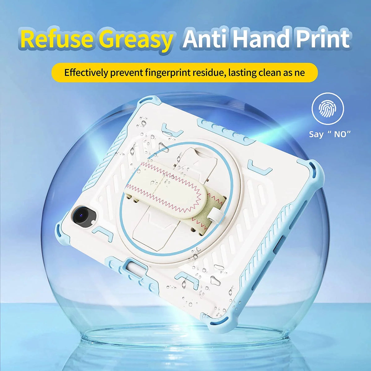 Heavy Duty Protective Case for iPad 10.9 Inch with Rotating Hand Strap & Stand H7613