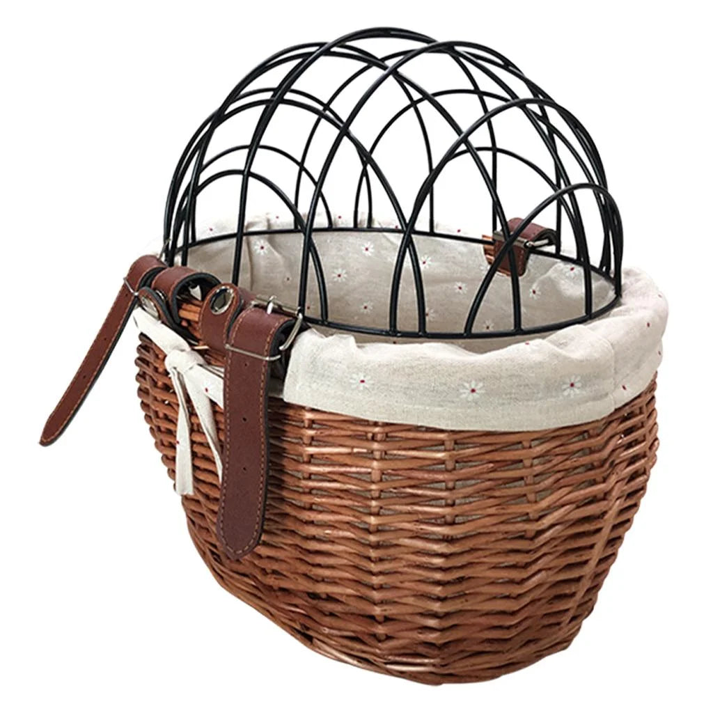 Wicker Front Handlebar Bike Basket R7731