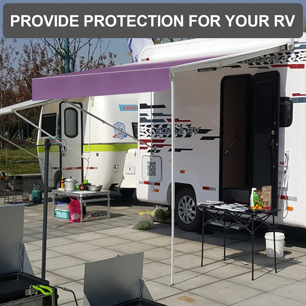 Waterproof Vinyl RV Awning Fabric Replacement Shade Screen - 15' P4620
