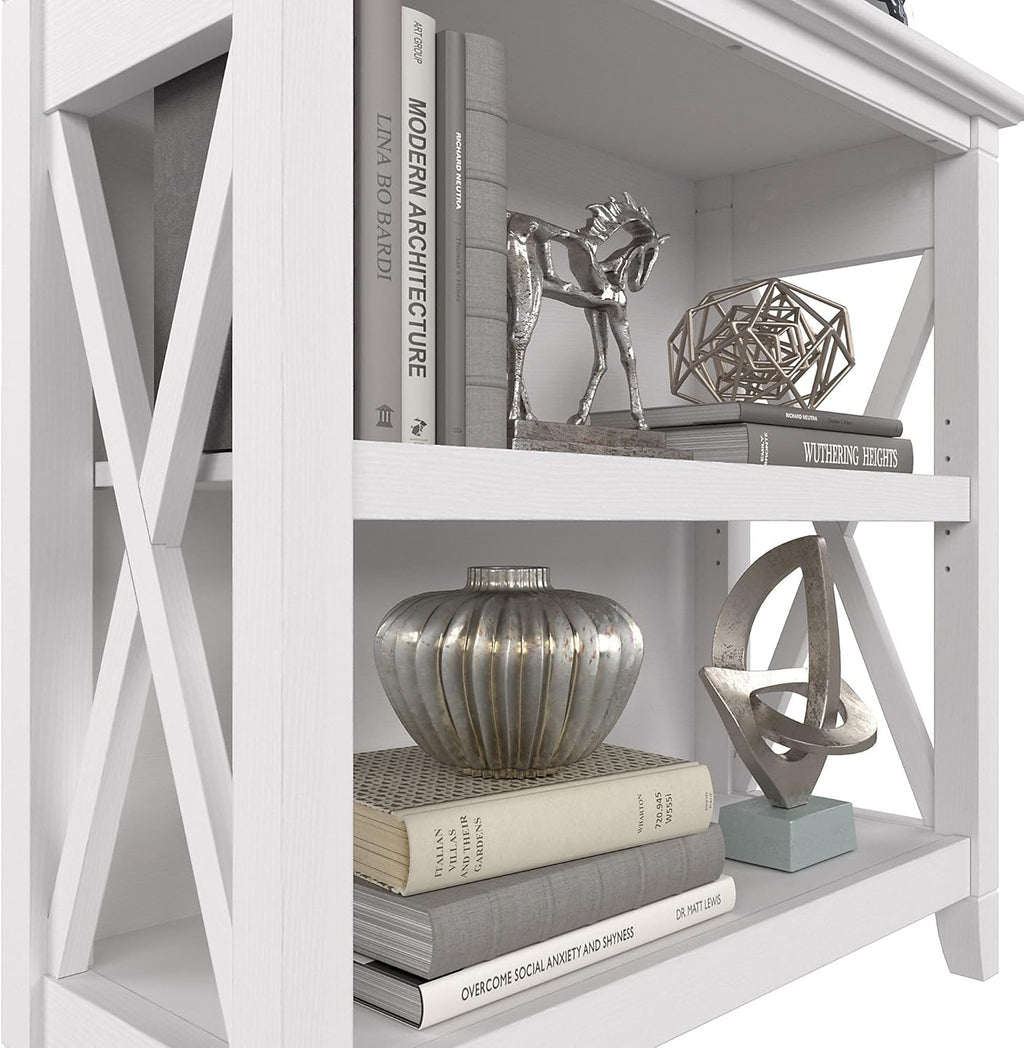 Pure White Oak 2 Shelf Bookcase V52691