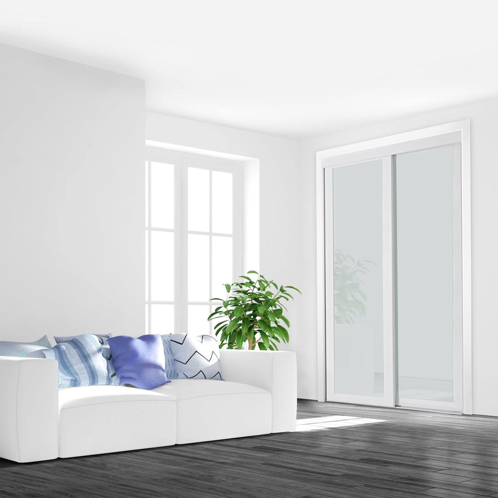 Frosted Sliding Closet Door White 48x22x80.5x22 X6737