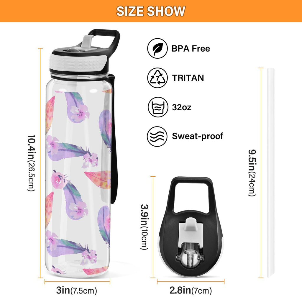 32oz Tritan Leakproof Water Bottle with Straw G728