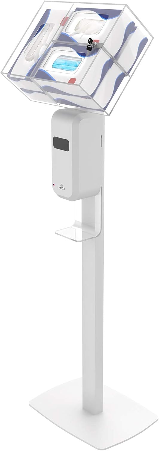 Heavy-Duty Acrylic Hand Sanitizing Station with Contactless Dispenser N943