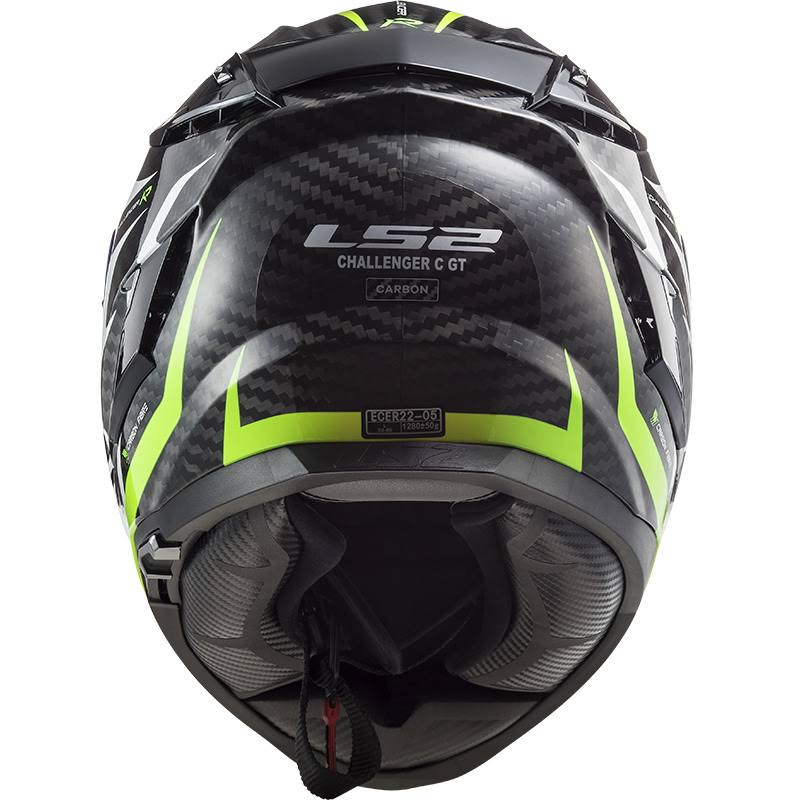 White-Yellow Carbon Helmet, Size 2XL U95841