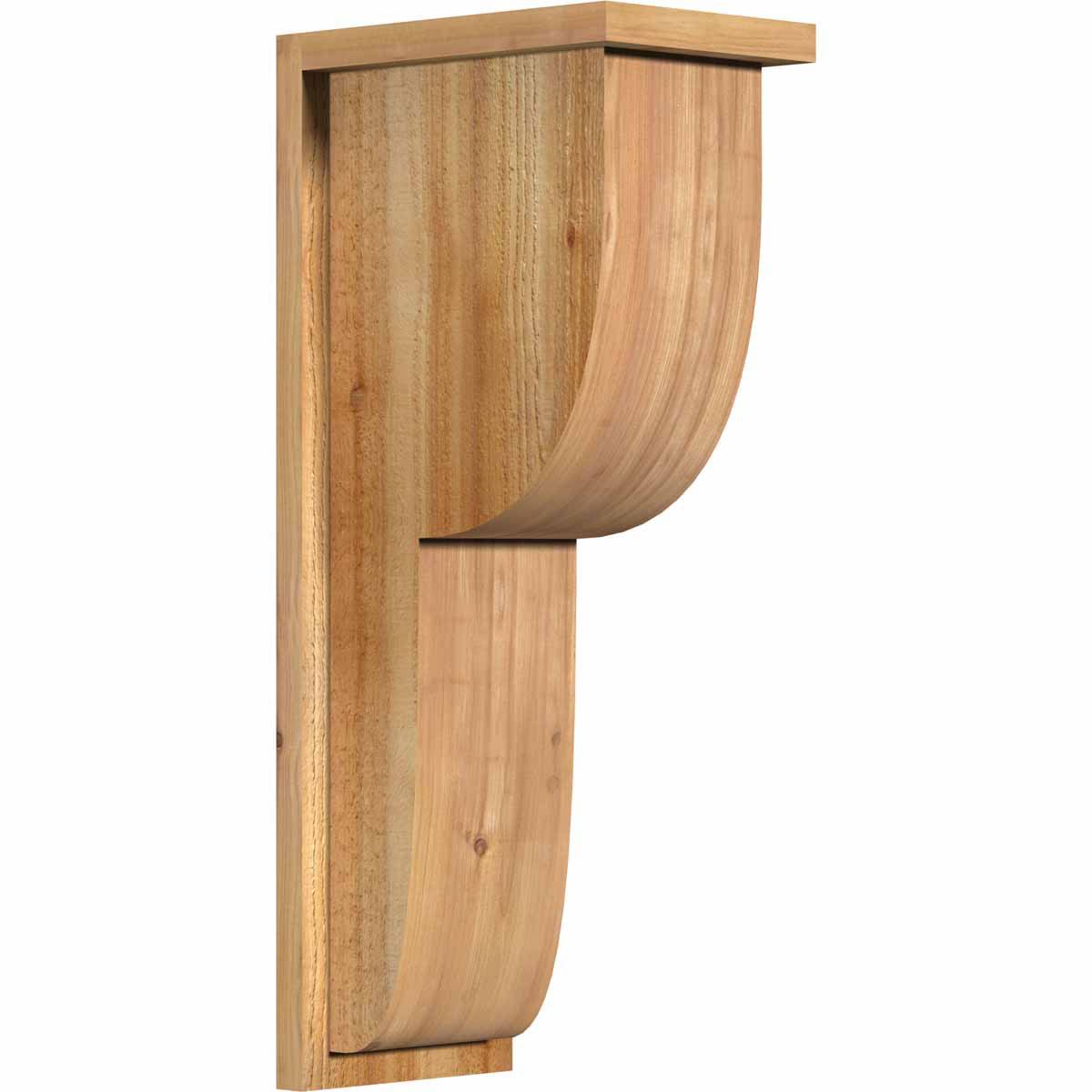 Rough Sawn Corbel with Backplate, Western Red Cedar J5246